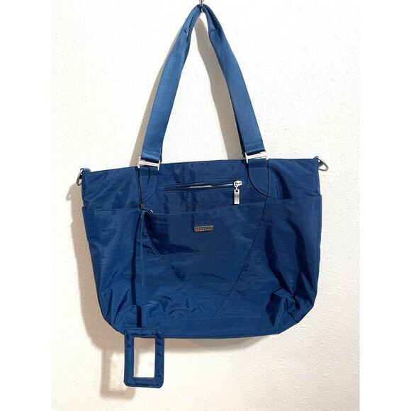 Baggallini Navy Women's Boulevard Laptop Tote Large, Padded, No Shoulder Strap - Picture 2 of 5